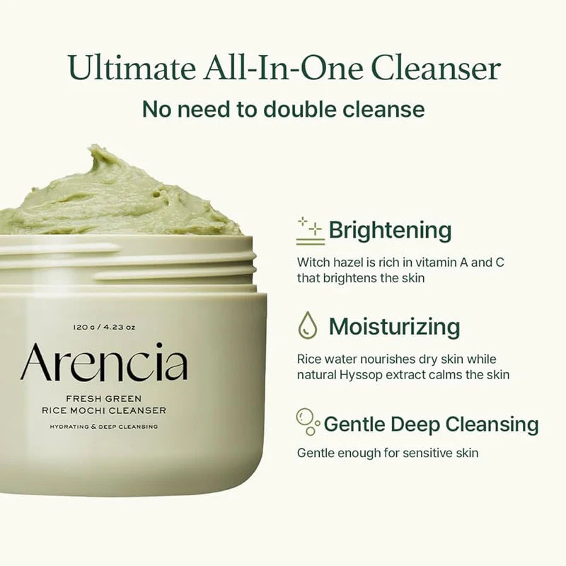 Arencia Fresh Green Rice Mochi Cleanser