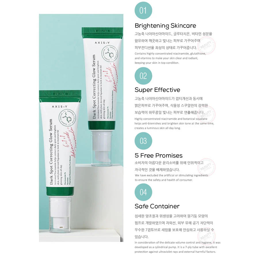AXIS-Y Dark Spot Correcting Glow Serum Duo Set Niacinamide & Vitamine C - 2x50ml