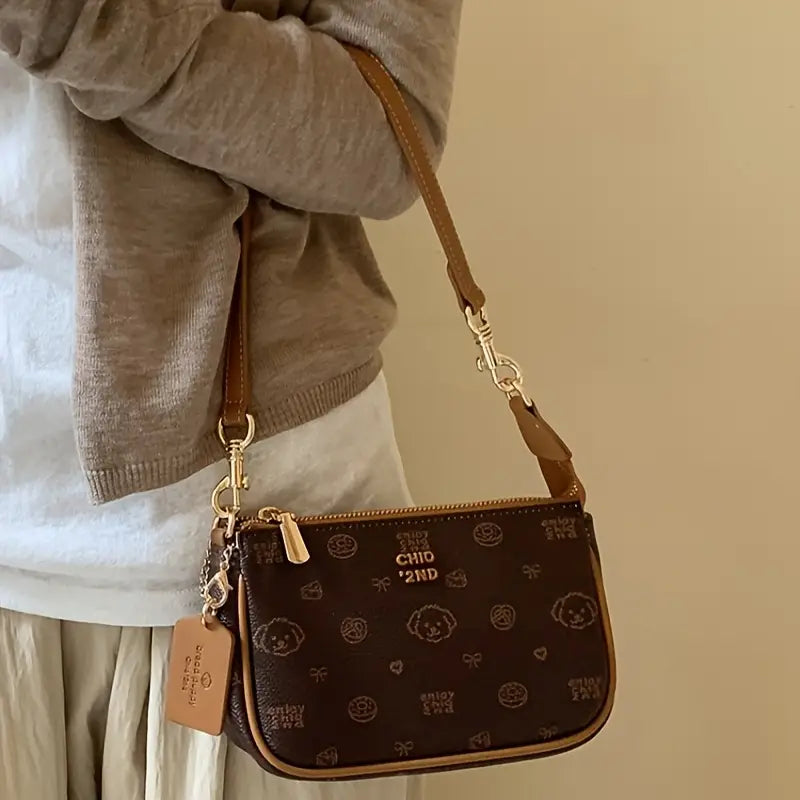 Handtas met Teddybeer koffiebruin