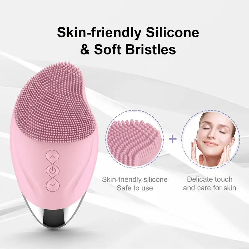 Siliconen Gezichtsreinigingsborstel I Verwarmende Massage I Diepe reiniging I kleur Wit I Facial Cleanser