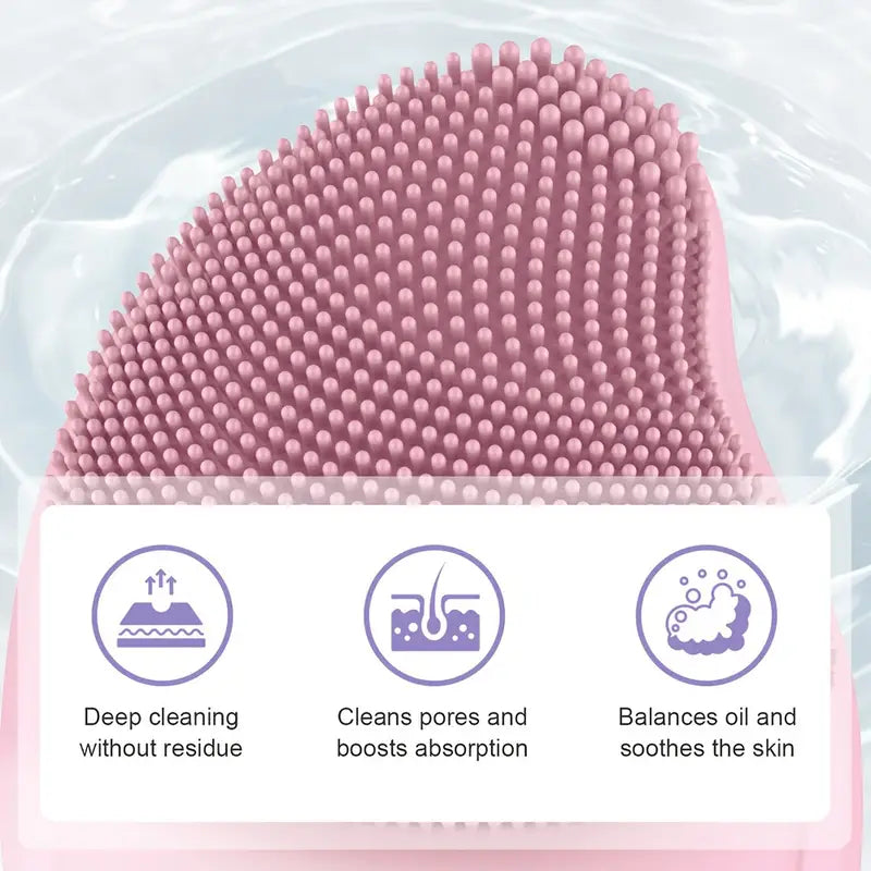 Siliconen Gezichtsreinigingsborstel I Verwarmende Massage I Diepe reiniging I kleur Wit I Facial Cleanser