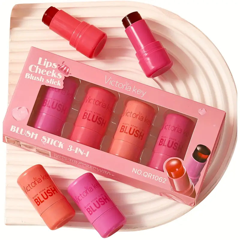 VICTORIA KEY 4 Tinten Jelly Blush & Lippenstift Duo
