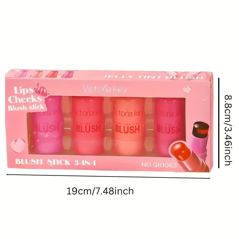 VICTORIA KEY 4 Tinten Jelly Blush & Lippenstift Duo
