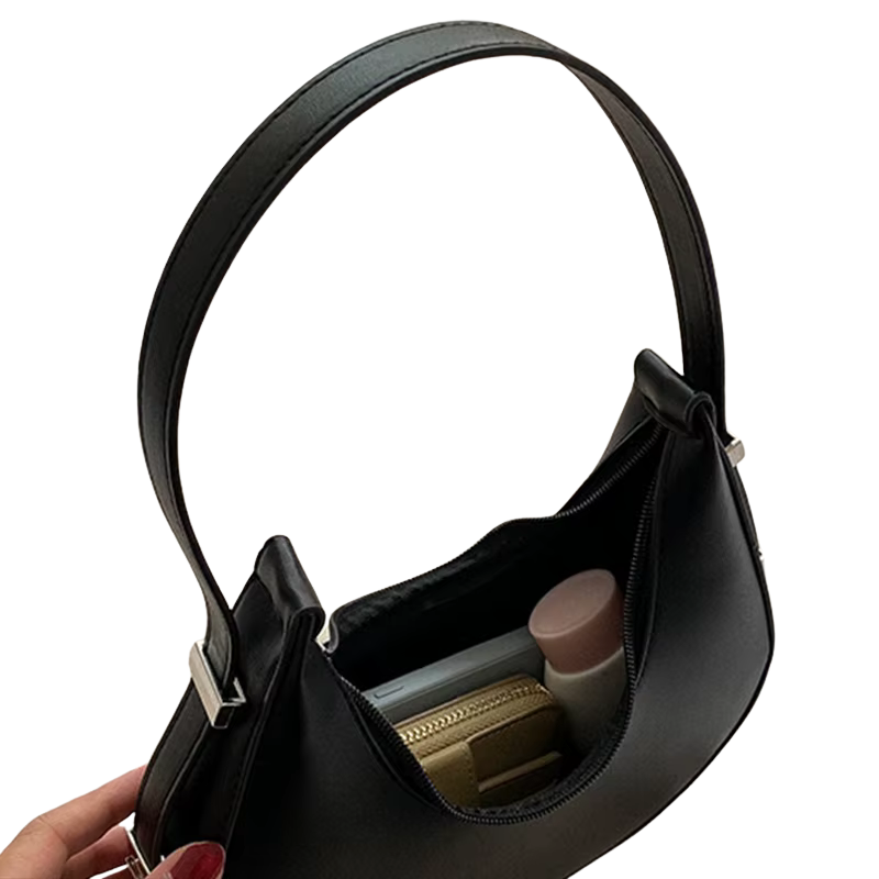 Luxury Half Moon Hobo Bag voor Dames - Yogodlns Khaki kleur