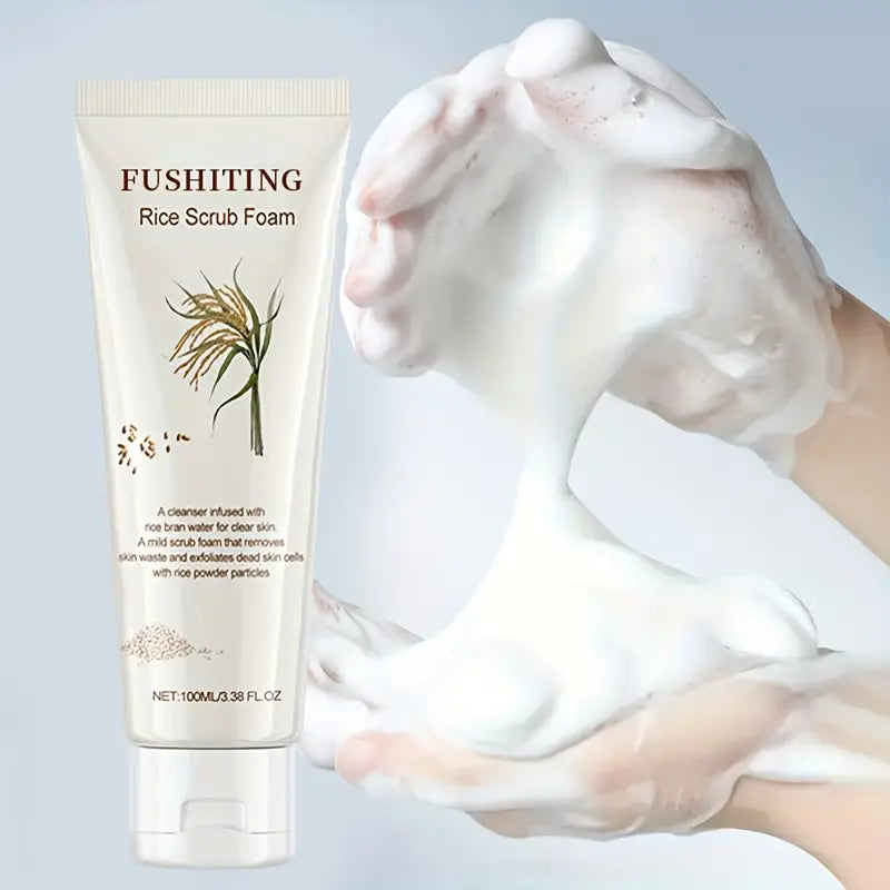 Fushiting Face Rice Scrub Foam – Quickchoice Fashion