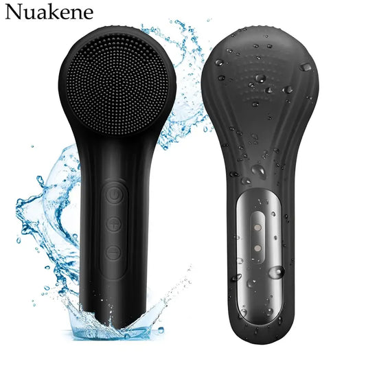 Facial Cleansing Brush + Heating massage I Elektrische Gezichtsreiniger - Siliconen borstel met trillingen voor de huid - Poriën scrubben