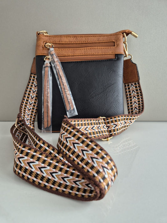 Stijlvolle schoudertas met ritssluiting urban chic design