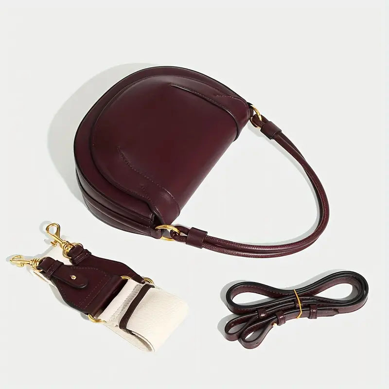 Burgundy Saddle Bag - Damestas