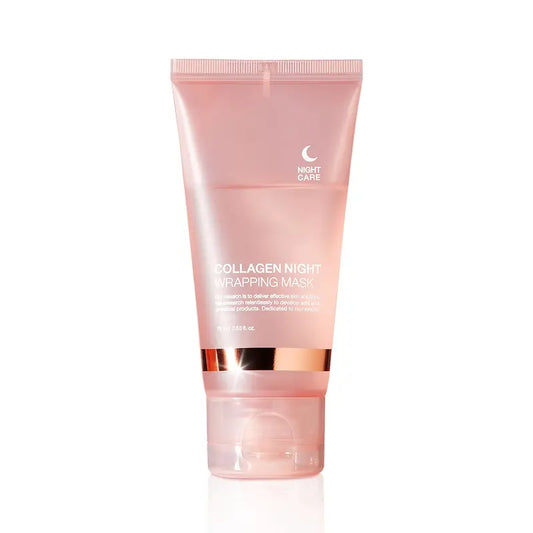 Collageen Hydraterend Gezichtsmasker 75ml - Night Wrapping Mask met Jelly Borstel- Glass Skin Effect – Fijne Poriën – Korean Skincare – Anti-Aging
