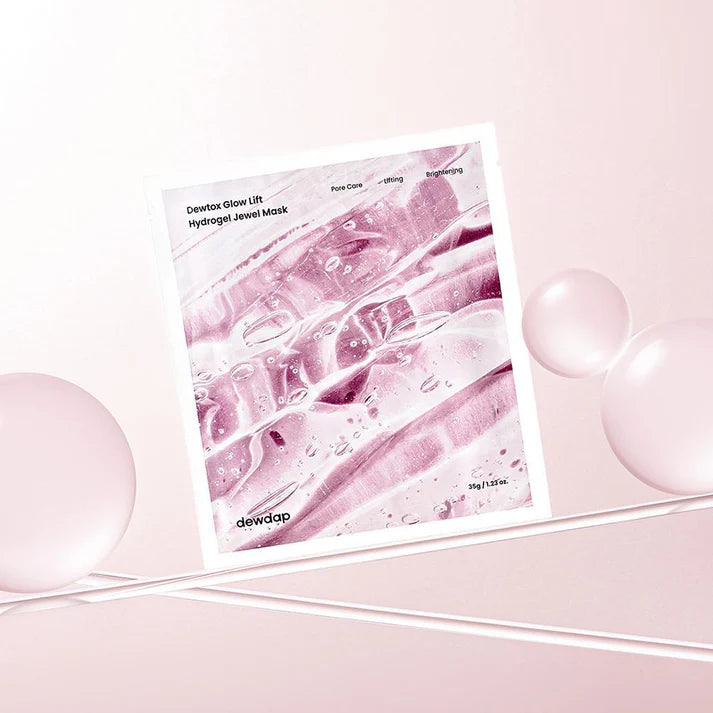 Dewdap Dewtox Glow Lift Hydrogel Jewel Mask - 4 x sheets - 35G