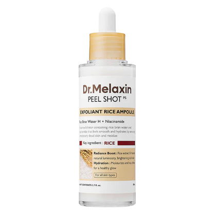 Dr.Melaxin Peel Shot - Exfoliating White Rice Ampoule - 80ml - Korean Skincare