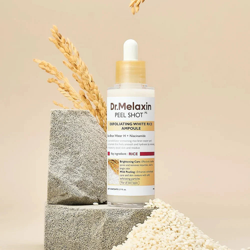 Dr.Melaxin Peel Shot - Exfoliating White Rice Ampoule - 80ml - Korean Skincare