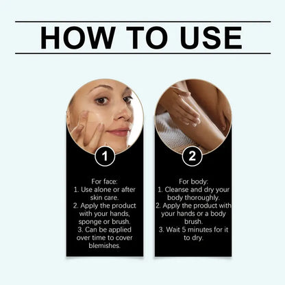 Concealer die vlekken en dofheid bedekt- Perfect Cream All Over Perfector- voor Gezicht & Body EELHOE
