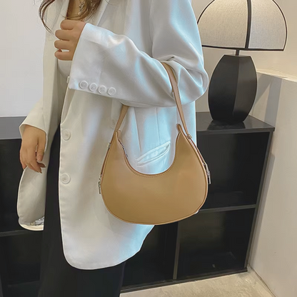 Luxury Half Moon Hobo Bag voor Dames - Yogodlns Khaki kleur