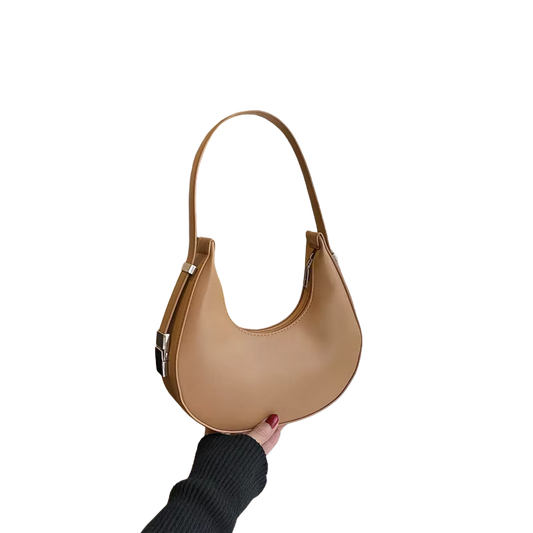 Luxury Half Moon Hobo Bag voor Dames - Yogodlns Khaki kleur