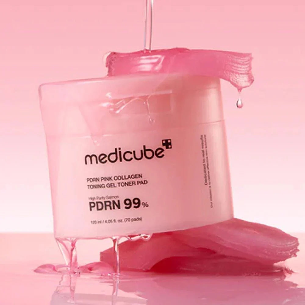 Medicube PDRN Collagen Toner Pads - Hydraterende en verstevigende gel toner - 70 stuks