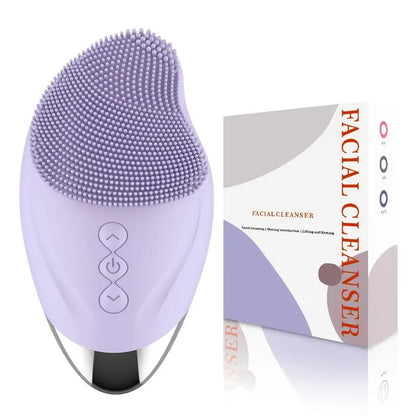 Siliconen Gezichtsreinigingsborstel I Verwarmende Massage I Diepe reiniging I kleur Wit I Facial Cleanser