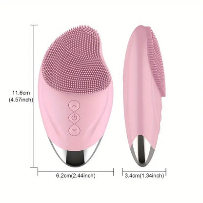 Siliconen Gezichtsreinigingsborstel I Verwarmende Massage I Diepe reiniging I kleur Wit I Facial Cleanser