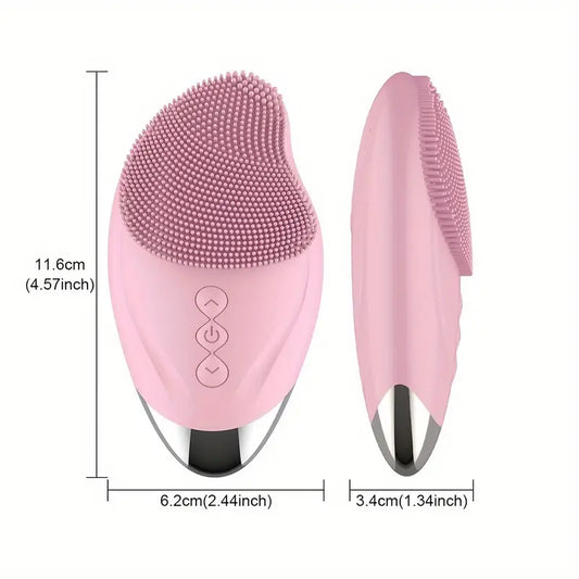 Siliconen Gezichtsreinigingsborstel I Verwarmende Massage I Diepe reiniging I kleur Wit I Facial Cleanser