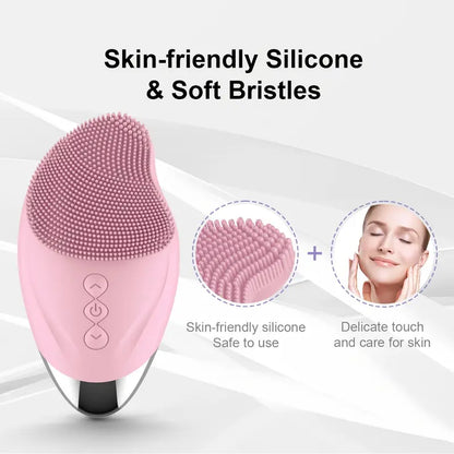 Siliconen Gezichtsreinigingsborstel I Verwarmende Massage I Diepe reiniging I kleur Wit I Facial Cleanser