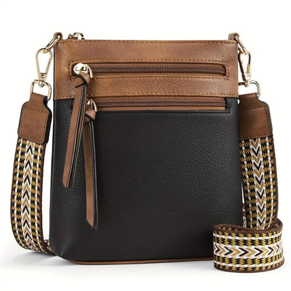 Stijlvolle schoudertas met ritssluiting urban chic design