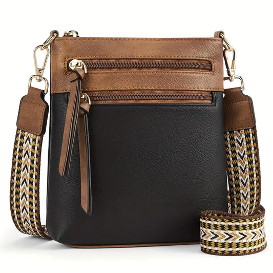 Stijlvolle schoudertas met ritssluiting urban chic design