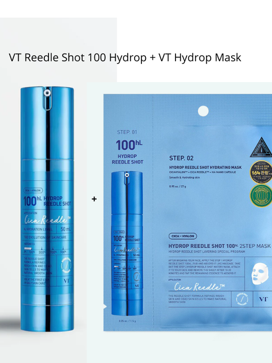 VT REEDLE SHOT 100 HYDROP + VT REEDLE SHOT 100 HYDROGEL MASK