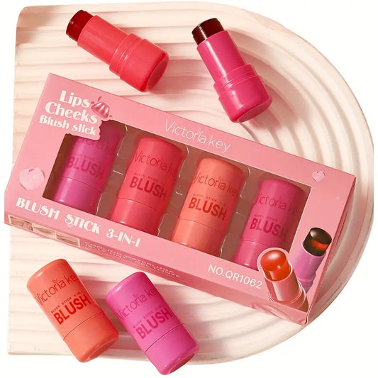 VICTORIA KEY 4 Tinten Jelly Blush & Lippenstift Duo