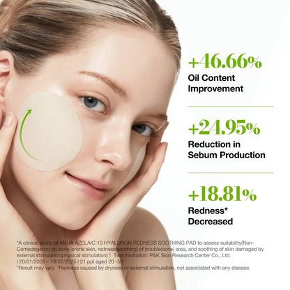 Anua - Azelaic 10 Hyaluron Redness Soothing Pad (90 pads) - 230ml