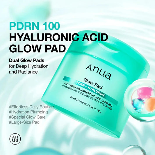 Anua - PDRN 100 Hyaluronic Acid Glow Pad 60 EA - 180ml