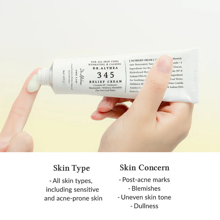 Dr.Althea 345 Relief Cream & Mist Duo | Soothing Recovery & Moisture for Sensitive Skin | Korean Vegan Skin Care Set