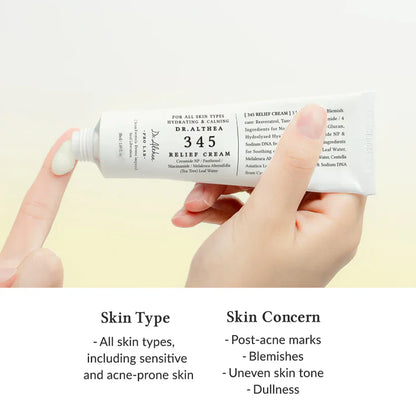 Dr.Althea 345 Relief Cream & Mist Duo | Soothing Recovery & Moisture for Sensitive Skin | Korean Vegan Skin Care Set