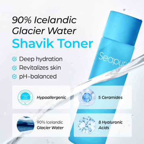 Seapuri - Shavik Glacier Duo Toner 200ml + Spicuraxel Ampoule 30ml